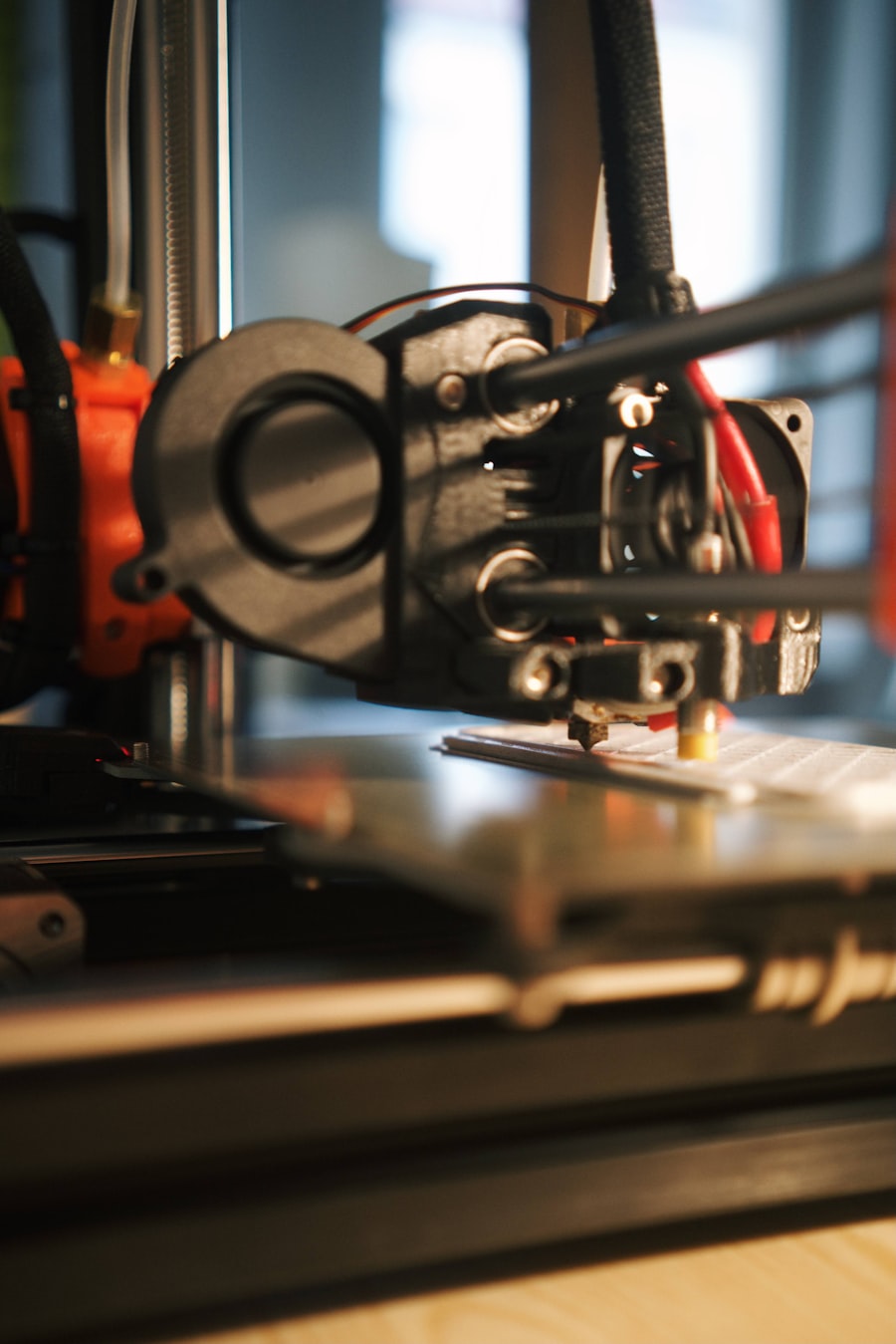 Estrusore di una stampante 3D professionale in dettaglio